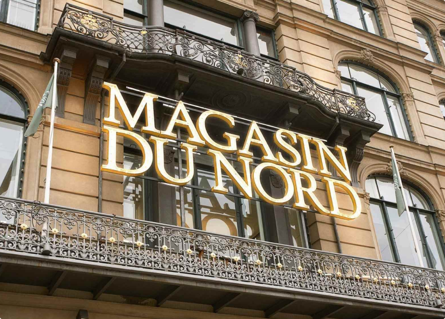 Magasin du Nord skilt på deres butik